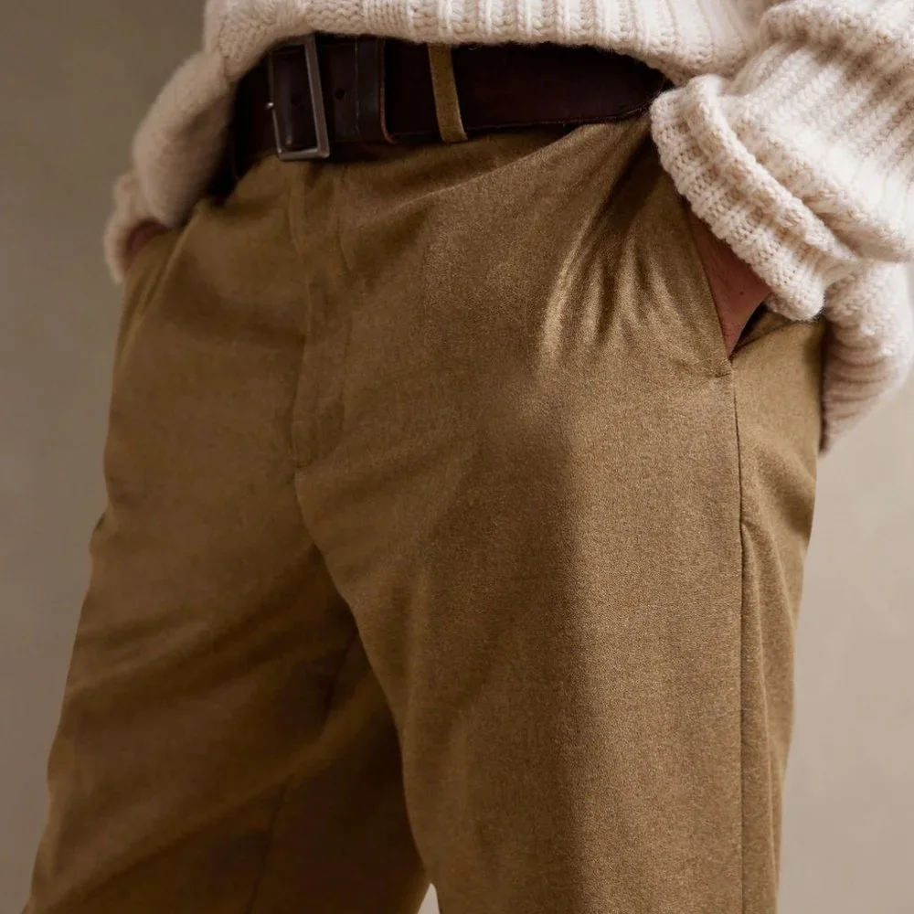 NWOT Banana Republic Tapered Perfect Flannel Wool Dress Pants